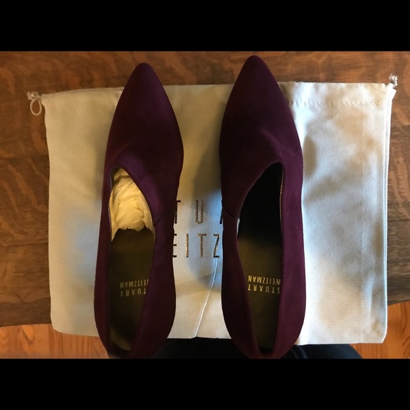 Stuart Weitzman Bordeaux Suede Booties Size 9N and NWT - Picture 7 of 10